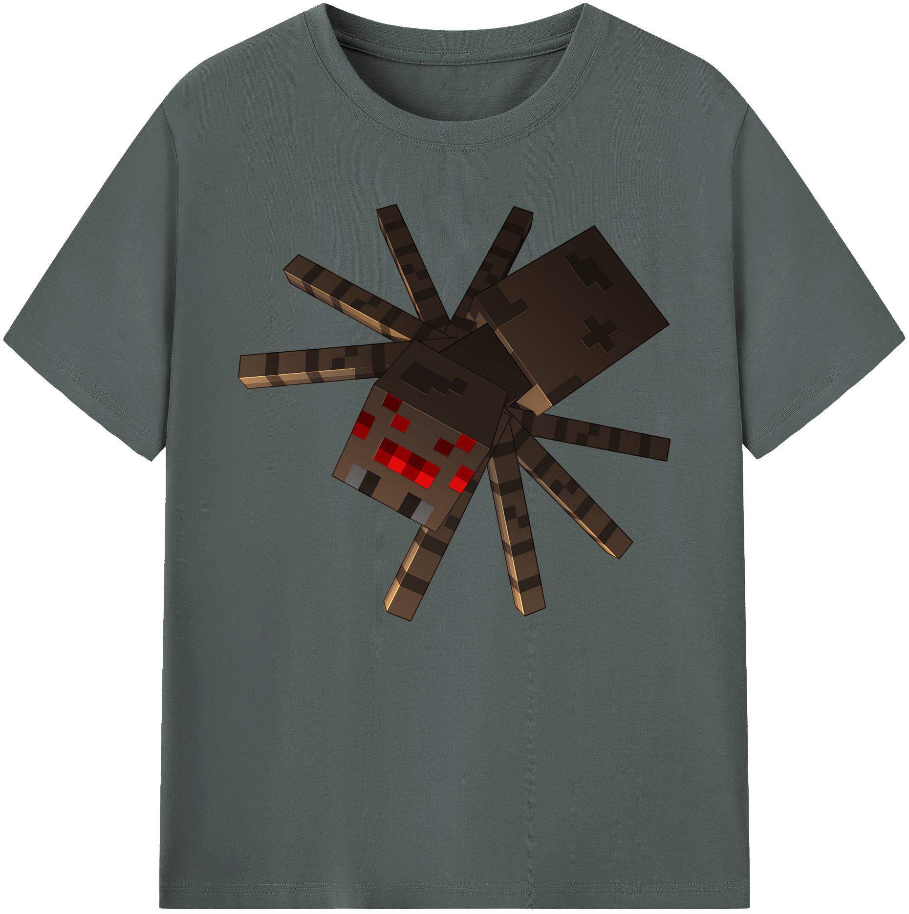 （画像用） マインクラフト ブロックの世界 Minecraft MC Block world 綿100％ メンズ半袖Tシャツ｜肌触りやわらか＆通気性